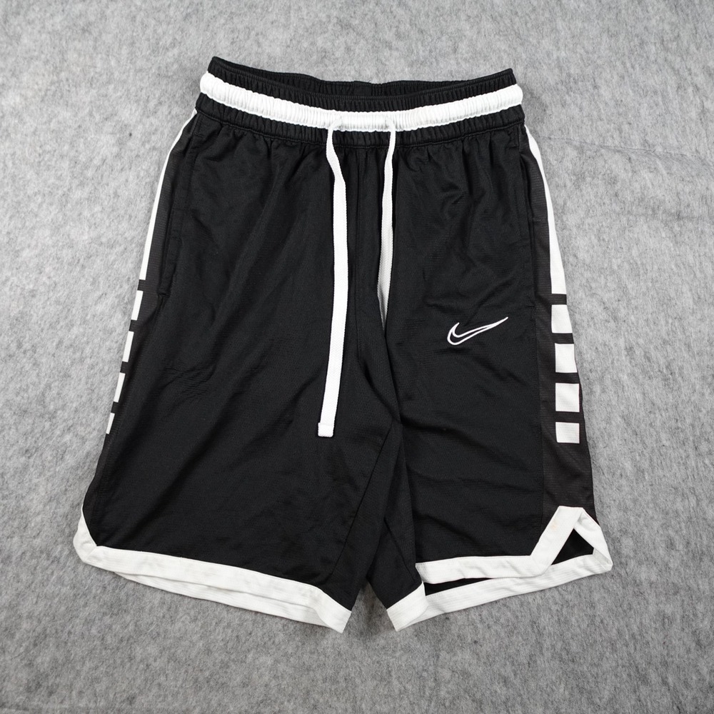 Nike Shorts Men Small Black Elite Basketball Dri Fit Mesh 9" Athletic CI2098 Gym